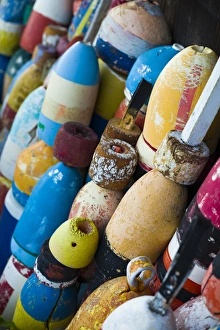 Rockport Prints: USA, Massachusetts, Cape Ann, Rockport, lobster buoys