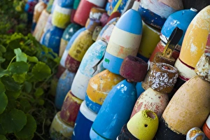 USA, Massachusetts, Cape Ann, Rockport, lobster buoys