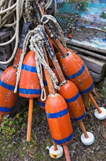 Images Dated 2nd December 2014: USA, Massachusetts, Cape Ann, Rockport, lobster buoys