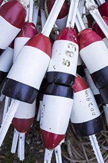 Images Dated 2nd December 2014: USA, Massachusetts, Cape Ann, Rockport, lobster buoys