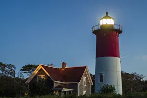 Images Dated 2nd August 2016: USA, Massachusetts, Cape Cod, Eastham, Nauset Lighthouse at dawn