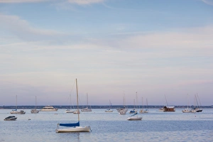 USA, Massachusetts, Cape Cod, Provincetown, The West End, boats, late afternoon