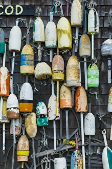 USA, Massachusetts, Cape Cod, Rock Harbor, lobster buoys