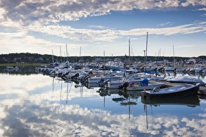 USA, Massachusetts, Cape Cod, Wellfleet, town marina, morning