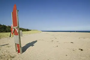 Safety Prints: USA, MASSACHUSETTS, Chappaquiddick Island: Lifesaving Board / Eastern Beach