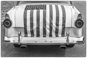 Transportation Prints: USA, Massachusetts, Essex. Antique cars, detail of 1950