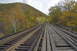 Railroad Prints: USA, Massachusetts, Florida. Tracks near the East Portal of the Hoosac Tunnel