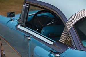 Car Prints: USA, Massachusetts, Gloucester. Antique car show, detail of 1950s-era Phaeton