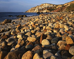 USA, Massachusetts, Marthas Vineyard, Aquinnah (Gay Head) Cliffs, Boulders