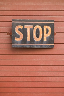 World Locations Prints: USA, Massachusetts, North Adams, stop sign