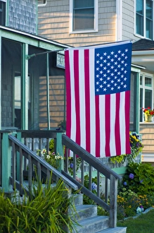 Rockport Prints: USA, Massachusetts, Rockport, Long Beach, porch