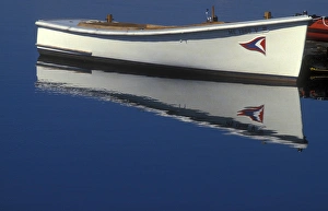 Motor Boat Prints: USA. Massachusetts, Small Boat