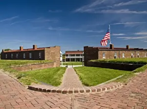 Images Dated 24th May 2008: USA, MD, Baltimore. The large 15-star flag flies proudly over Fort McHenry