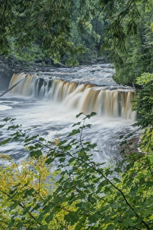 Michigan Prints: USA, MI, Porcupine Mountains Wilderness State Park, Manabezho Falls