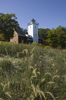 Images Dated 6th October 2006: USA, Michigan, Lake Huron Shore: Rogers City, Forty Mile Point Lighthouse