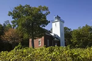 USA, Michigan, Lake Huron Shore: Rogers City, Forty Mile Point Lighthouse