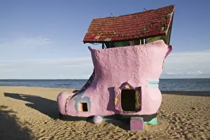 Tawas City Prints: USA, Michigan, Tawas City: Fairy Tale Shoe at Fairyland Park next to Lake Huron