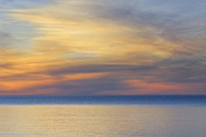Marie Bush Prints: USA, Michigan, Upper Peninsula. Lake Superior sunset