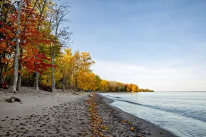 Lake Superior Prints: USA, Michigan, Upper Peninsula, Silver City, Morning light on Lake Superior