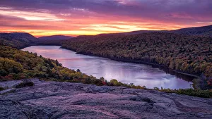 Escarpment Prints: USA, Michigan, Upper Peninsula, Porcupine Mountains Wilderness State Park