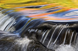 Bond Falls Prints: USA, Michigan, Upper Peninsula. Fall reflections at Bond Falls