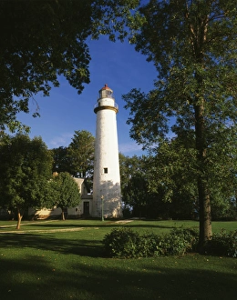 Guidance Prints: USA, Michigan, View of Ponte Aux Barques Lighthouse