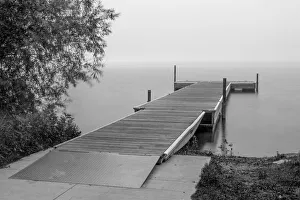 Peter Hawkins Prints: USA, Minnesota, Bemidji, Dock on Lake Bemidji