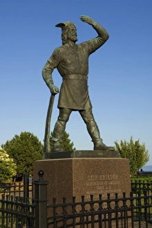 Images Dated 6th July 2009: USA, Minnesota, Duluth, Leif Erikson Statue