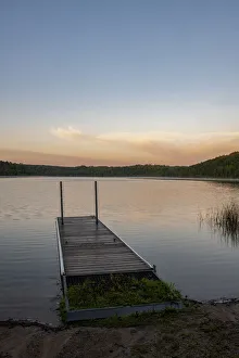 Peter Hawkins Prints: USA, Minnesota, La Salle Lake State Recreation Area boat launch