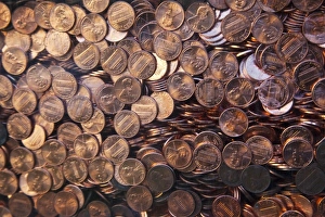 Large Group Of Objects Prints: USA, Mississippi, Jackson. Memorial to the Missing, penny coins representing human lives