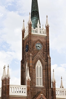 Mississippi Prints: USA, Mississippi, Natchez. St. Mary Basilica, exterior