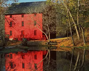 Alley Prints: USA, Missouri, Alley Mill at Alley Spring Ozark National Scenic Riverways