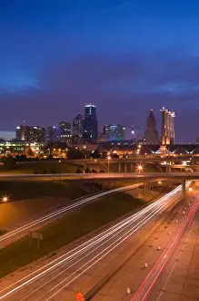 Kansas City Prints: USA, Missouri, Kansas City, City Skyline with Convention Center