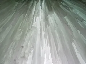 Images Dated 30th March 2020: Usa, Montana, Big Sky. Ousel Falls, icicles in cave