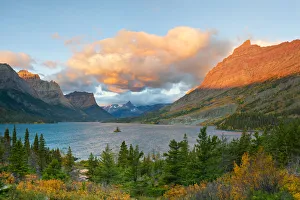 Dennis Kirkland Prints: USA, Montana, Glacier National Park. St. Mary Lake at sunrise