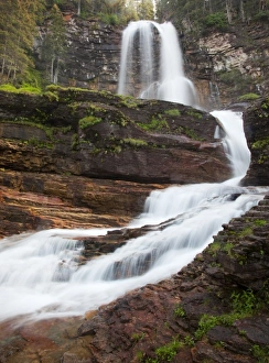 Images Dated 29th July 2009: USA, Montana, Glacier National Park, Virginia Falls