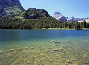 Images Dated 3rd June 2008: USA, Montana, Glacier NP. Swiftcurrent Lake offers a variety of colors to please