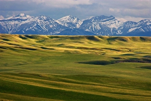 Great Falls Prints: USA, Montana. Rocky Mountains and valley landscape