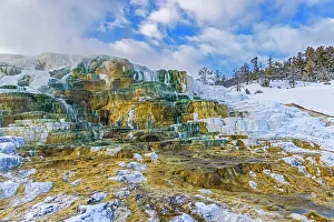 Mammoth Hot Spring Prints: USA, Montana. Yellowstone National Park, Mammoth Hot Springs