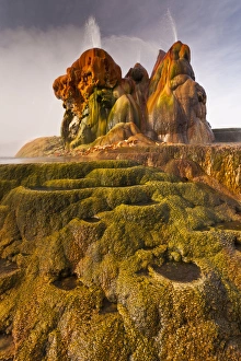 Images Dated 15th February 2010: USA, Nevada, Black Rock Desert. View of the Fly Geyser