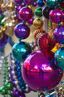 Strip Prints: USA, Nevada. Christmas decorations Fremont Street Experience Las Vegas, Nevada