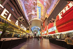 Strip Prints: USA, Nevada. Fremont Street Experience Las Vegas, Nevada