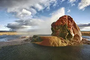 Images Dated 23rd October 2010: USA, Nevada, Gerlach. Composite of Fly Geyser at sunrise. Credit as: Josh Anon /