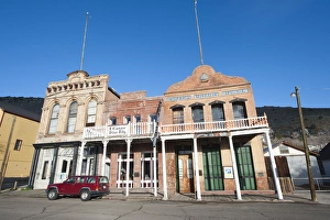 USA, Nevada. Historic Miners Union Hall Virginia CIty, Nevada