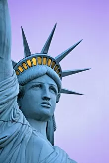 USA, Nevada, Las Vegas. Close-up of Statue of Liberty replica at New York New York Hotel & Casino