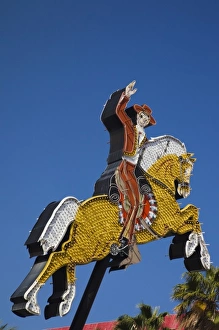 Images Dated 14th April 2011: USA, Nevada, Las Vegas, Downtown, Fremont Street East, old casino neon sign