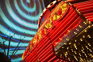 Images Dated 13th April 2011: USA, Nevada, Las Vegas, Downtown, Fremont Street Experience, Fremont Casino sign