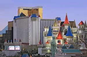 USA, Nevada, Las Vegas. View of hotels and casinos