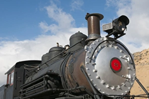 Images Dated 10th May 2010: USA, Nevada. Old steam locomotive at historic Gold Hill train station