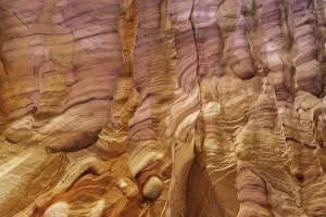 USA, Nevada, Overton, Valley of Fire State Park. Multi-colored rock formation. Credit as